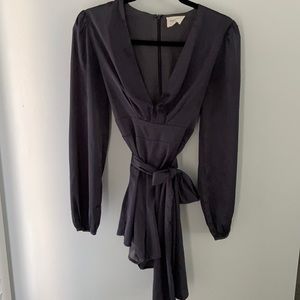 Vestique Satin Romper Navy